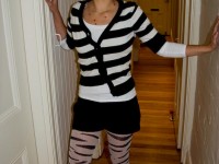 What is black and white and “red” all over?*